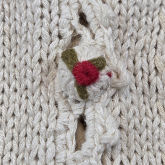 Vintage 90's Tiara International Christmas Sweater Vest Women's M Embroidered - Picture 7 of 12